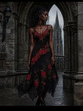 Sue Wong Nocturne Black Slip Silk Dress